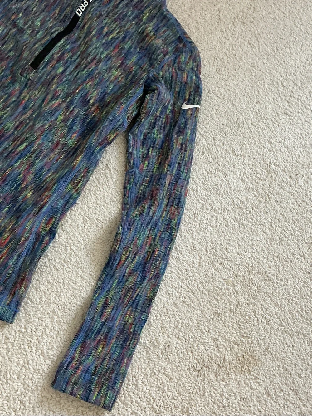 Nike Pro Soul Cycle Edition Women’s Multi-Color Space-Dye Quarter-Zip Sweater